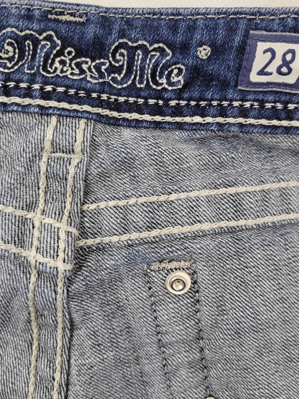 Miss Me Jeans Womens 28 Low Rise Boot Cut Western Stretch JP5342B Vintage - Picture 4 of 16